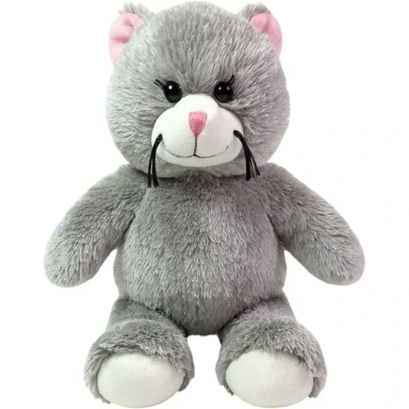 Build A Bear BAB Gray & Pink Kitty Cat Whiskers & Eyelashes 17