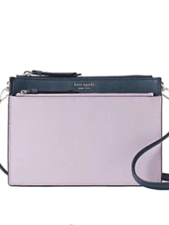 Kate Spade New York Colorblock Lavender Blue Crossbody