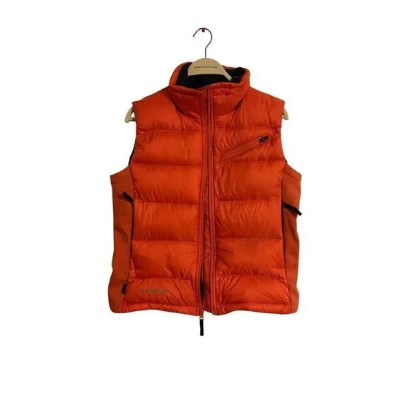 Columbia Titanium Tech Down & Feather Puffer Full Zip Orange Vest Medium