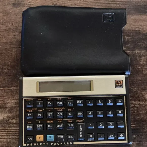 VINTAGE - HEWLETT PACKARD HP 12c Financial Calculator w/ Case Tested