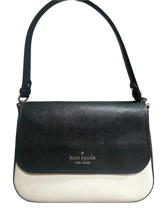 Kate Spade Shoulder Bag Adjustable Crossbody Black & White