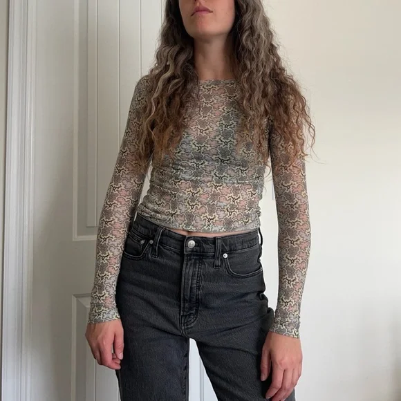 rag & bone Long Sleeve Tissue Top
