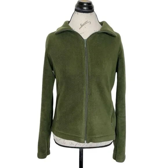 Uniqlo Sweater Size Small Fuzzy Cozy Fleece Zipper Loungewear Cozycore Green