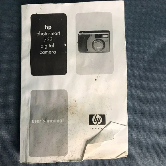 Vintage HP 733 Photosmart Digital Camera Users Manual ONLY