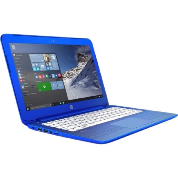 HP Bright Blue Laptop with White Keyboard. Gently used. Windows 10 installed.