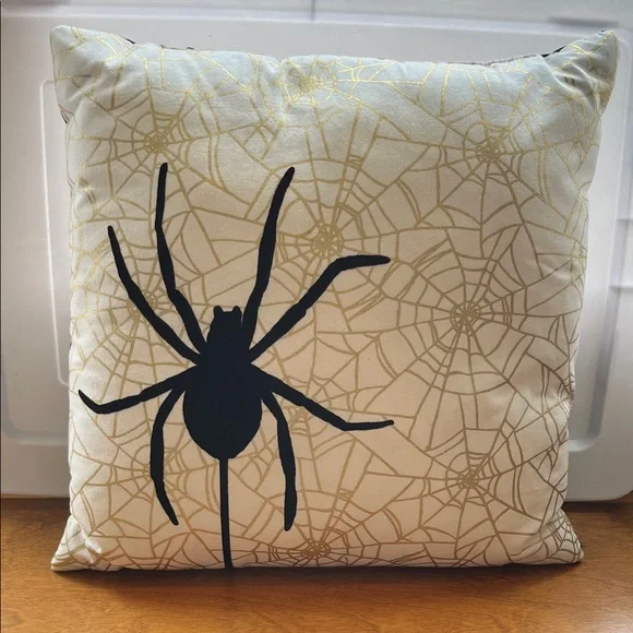 Spider Web Halloween Throw Pillow