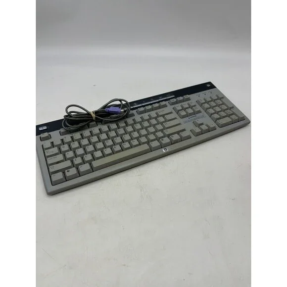 Vintage HP Hewlett Packard Model 5183 Keyboard Clicky Clack Multimedia 6 pin