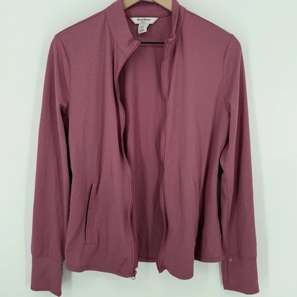 Tommy Bahama Golf Pink Full Zip Lightweight Jacket Women’s Size Large