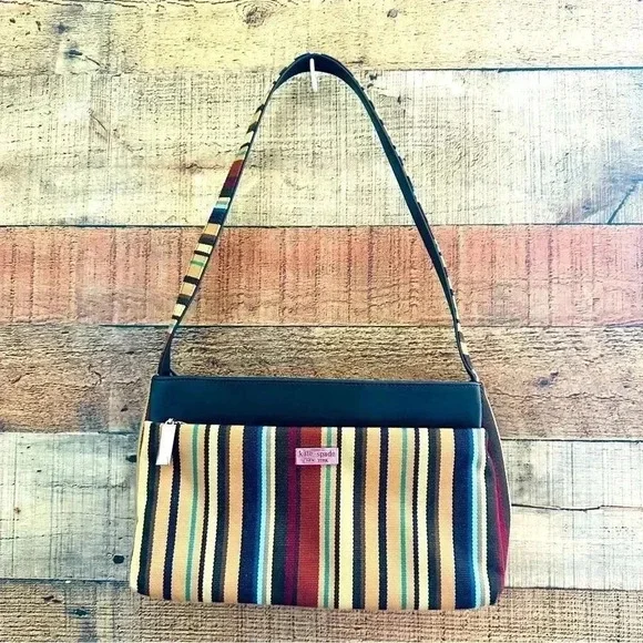 Kate Spade 90’s Y2K Vintage Stripped Shoulder Bag