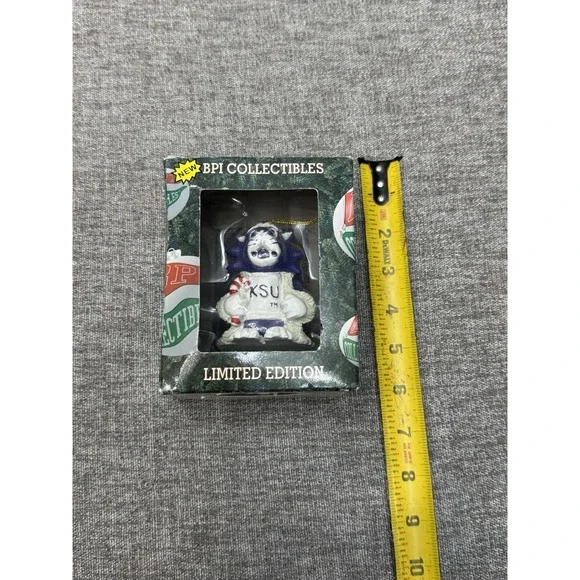Kansas State University Wildcat Christmas Ornament New In Box Purple‎ White