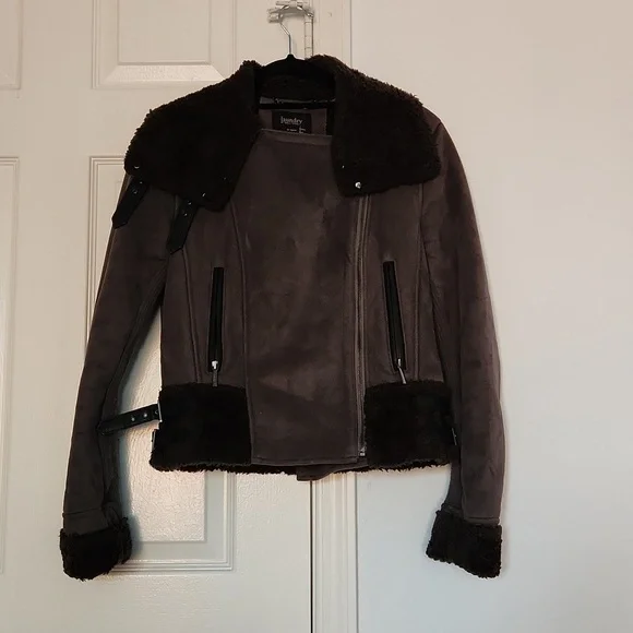 Laundry by Shelli Segal Gray Fall Winter Utility Jacket. Sz Small