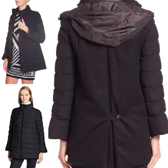 Peuterey Fuscello Bell Sleeve Combo Goose Down Puffer & Wool coat‎