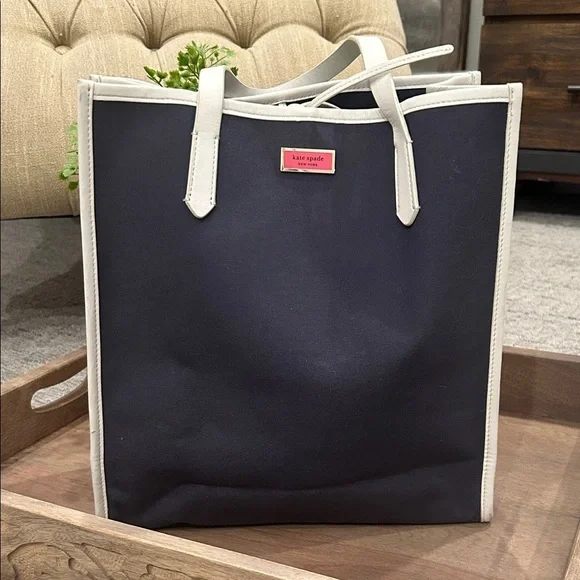 Kate Spade Blue and Cream Tote