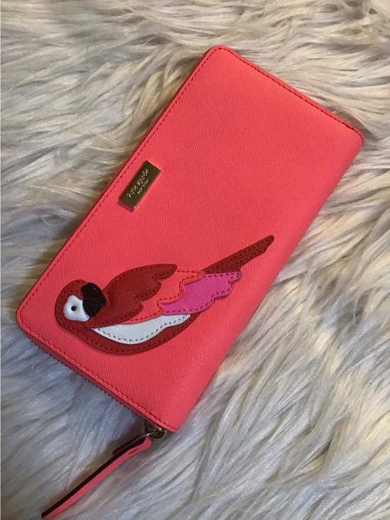 Kate spade parrot bird wallet
