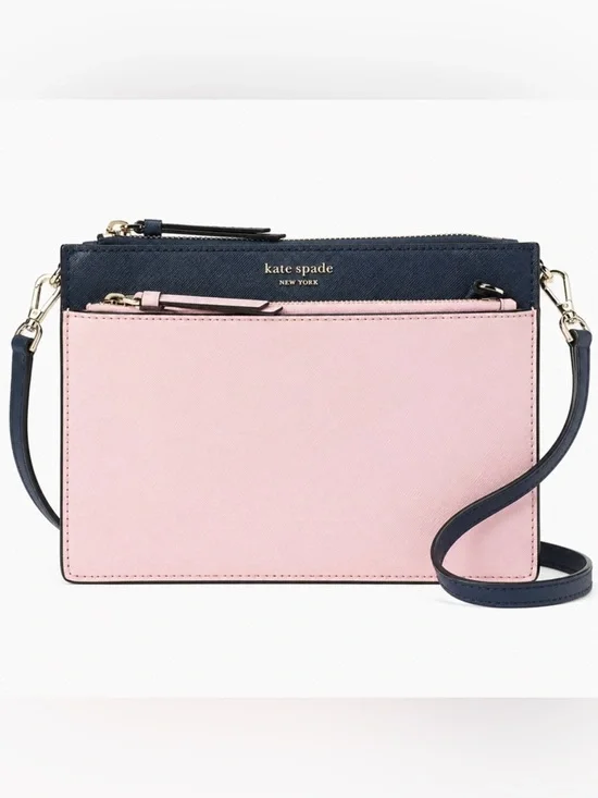 Kate Spade NY Cameron Street Clarise Crossbody – Blush Pink & Navy