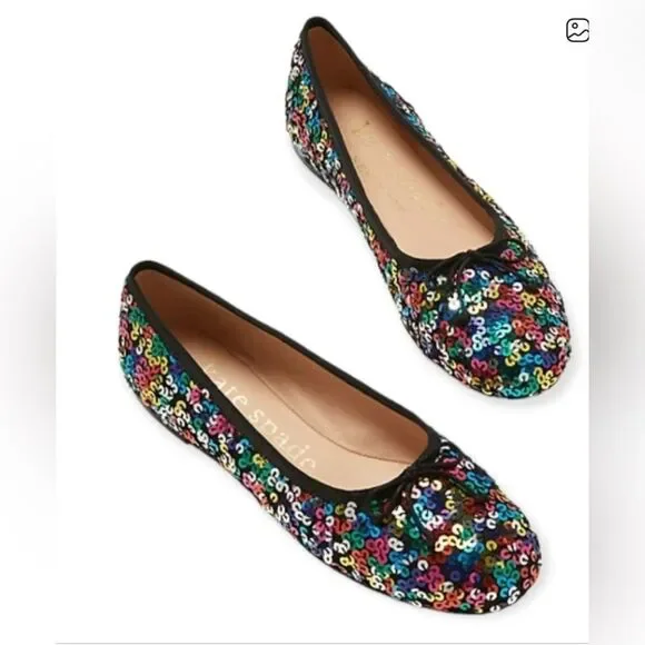 Kate Spade Honey Flats Multicolored Sequins 6.5