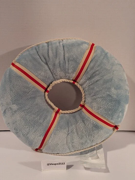 Target Bullseye Playground Summer Pillow Life Preserver Round Beach  Nautical