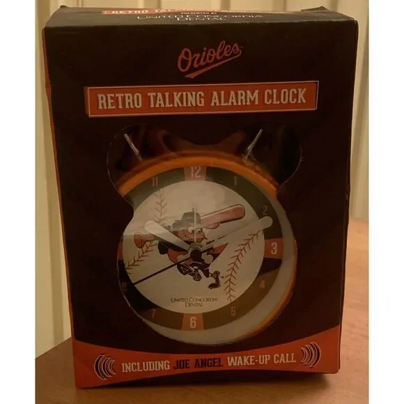 NEW Baltimore Orioles Retro Talking Alarm Clock Joe Angel Wakeup Call New In Box