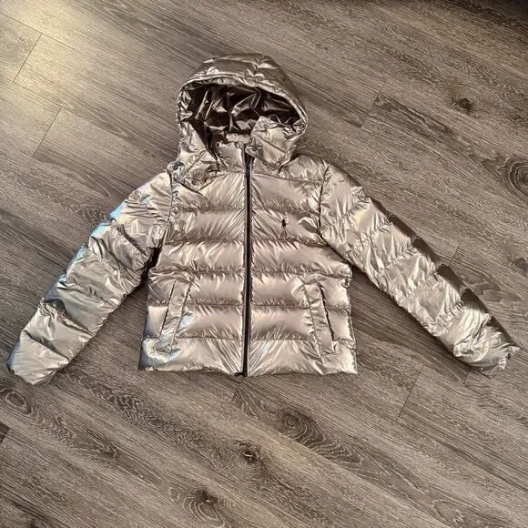 Polo Ralph Lauren Gold Metallic Down Jacket