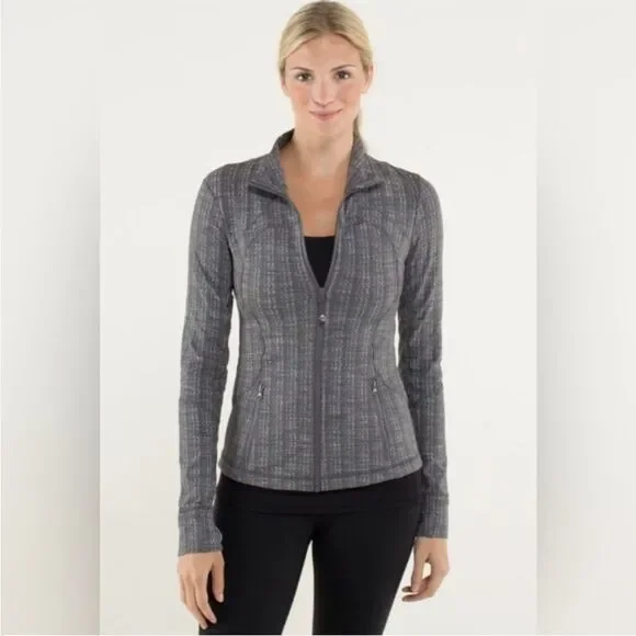 Lululemon Forme Jacket in Grey Ziggy Wee October Angel Wing
