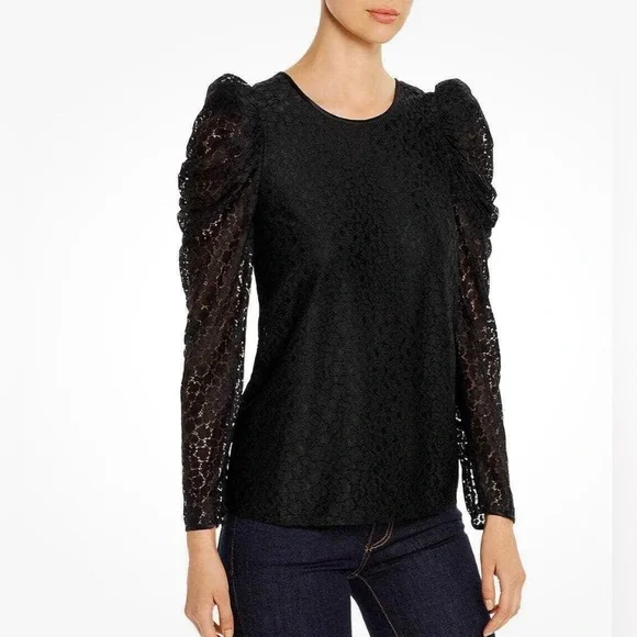 Kate Spade New York Flora Lace Puff Sleeve Blouse Size 14