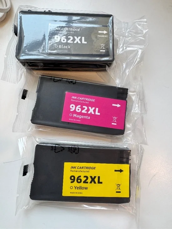 HP 962 XL 3-Pack Printer Ink - Magenta, Yellow, Black