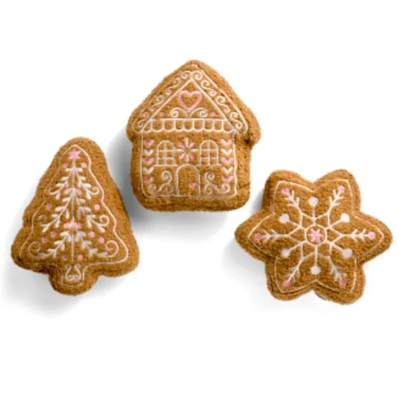 Cupcakes and Cashmere 3Pk 16X14 Gingerbread Mini Cookies Accent Pillows Set NWY