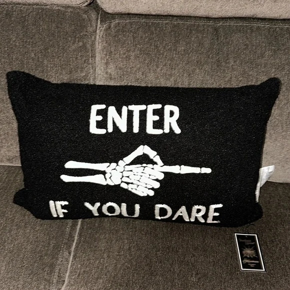 Halloween Pillow - ENTER IF YOU DARE - New