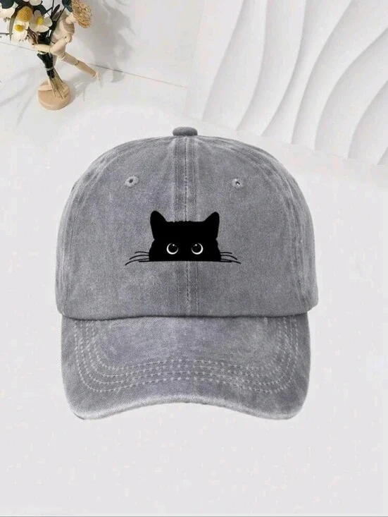 SALE ** BRAND NEW ** Grey Cat Peek Baseball Cap