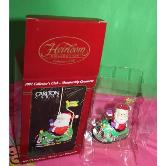 Carlton Heirloom Ho Ho Hold On Charter Year 1997 Collector Club Member Ornament