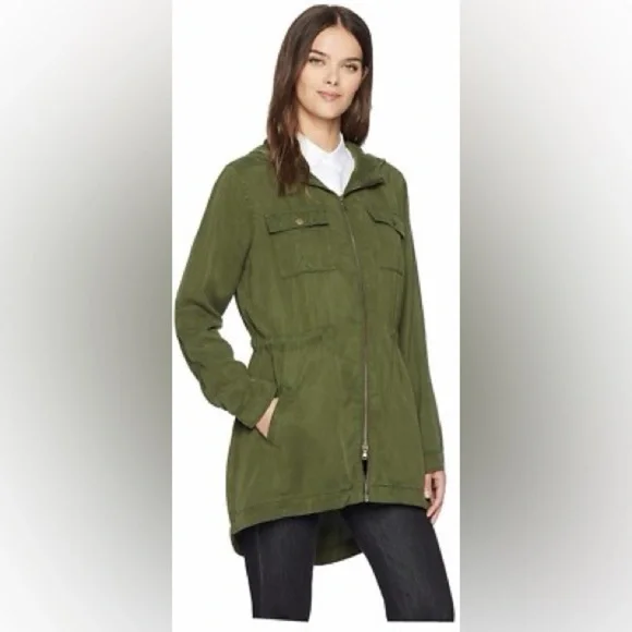 Three dots Olive Green Women's Twill Utility Jacket size S