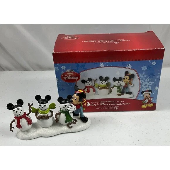 Department 56 Disney Mickey's Three Mouseketeers Mickey's Merry Christmas