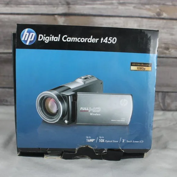 NIB HP T450 Digital Camcorder- Tested, New in Box with all Accessories HD 1080P