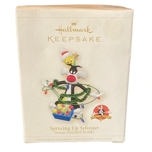 NIB Hallmark 2006 Keepsake Ornament - Sprucing Up Sylvester