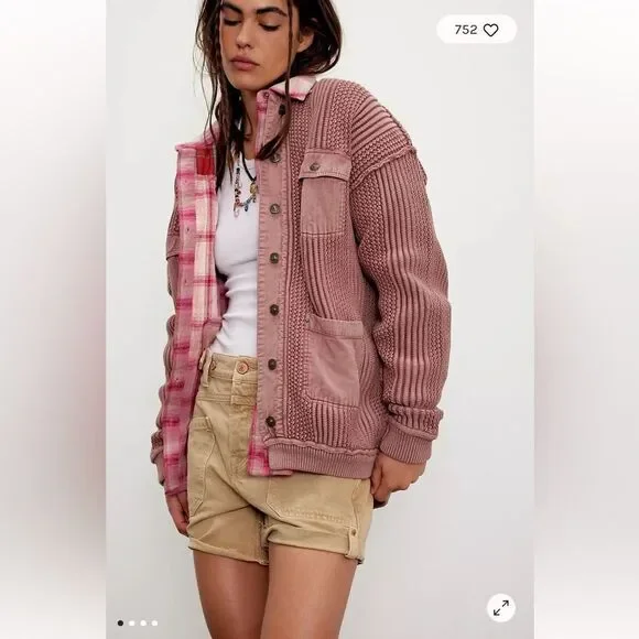 We The Free Worn Thru Chore Sweater Jacket
