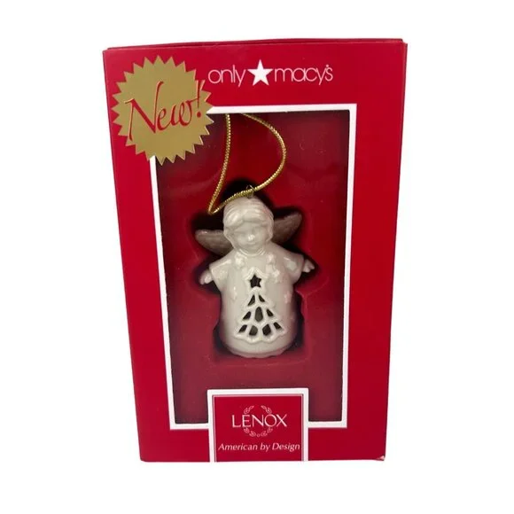 LENOX Angel Wishes Tree Bell Christmas Ornament Porcelain 2.75