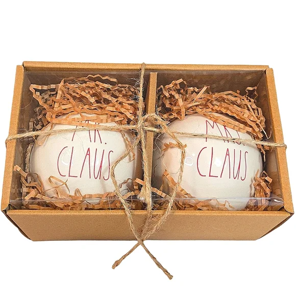 NWT • RAE DUNN • Mr. & Mrs. Claus • Christmas Ornaments