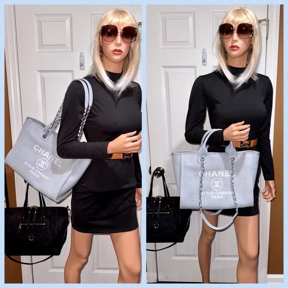 💎💎💎Authentic CHANEL DEAUVILLE 2 WAY BAG