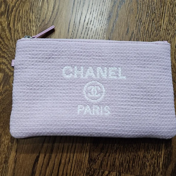 Chanel Deauville Clutch Pouch Pink