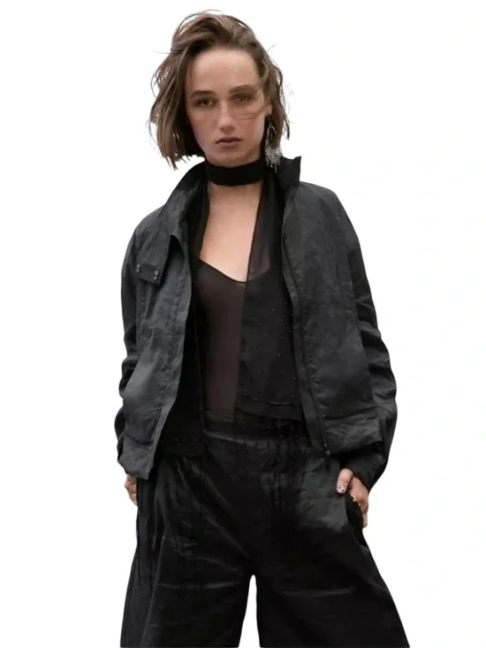ZARA Funnel Neck Wind Breaker in Sz S