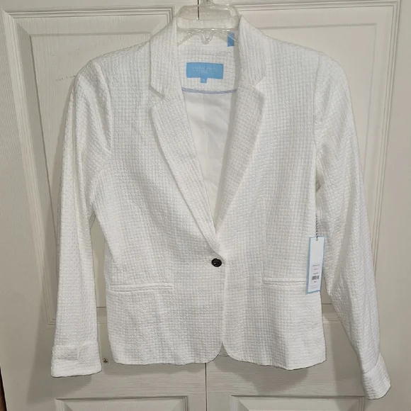 Draper James RSVP White Textured Blazer-S