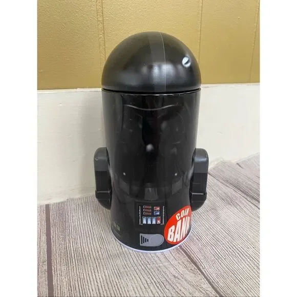 Star wars darth vader 7.5” tin coin bank with removable top black