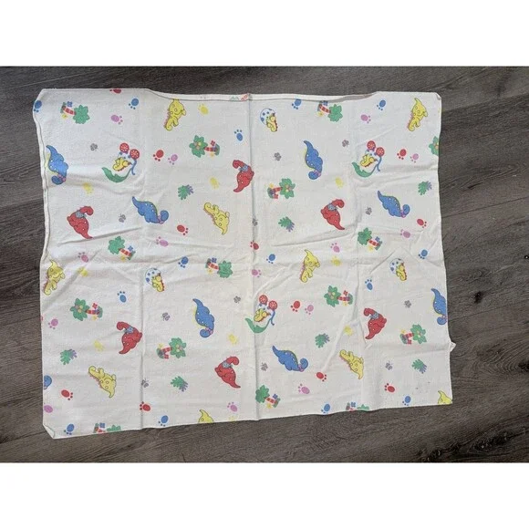 Vintage Medline Dinosaur Hospital Receiving Baby Newborn Blanket 36