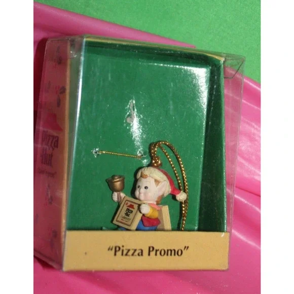 Enesco Small Wonders Pizza Hut Promo 1994 Holiday Vintage Ornament 599131