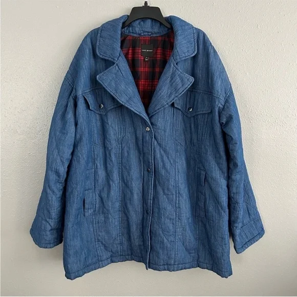 Warm denim and flannel lined jacket.