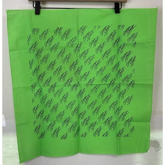 90’s George Straight Green Bandana Concert Tour Vintage Handkerchief