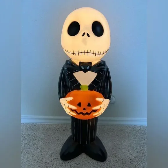 Disney Gemmy Lighted Blow Mold Jack Skellington 24