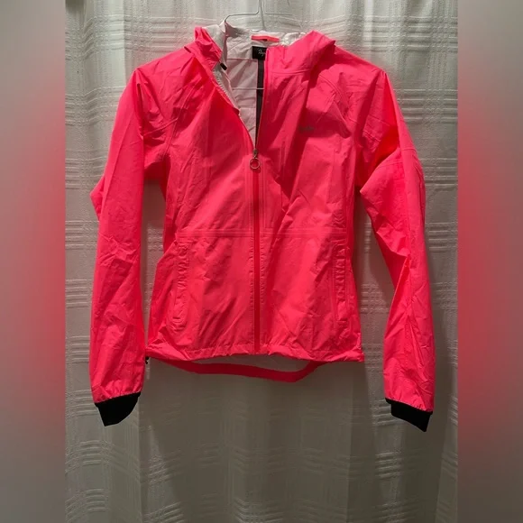 Rapha Women's Commuter Jacket Hot Pink Hooded XS Cycling Windbreaker Lightweight