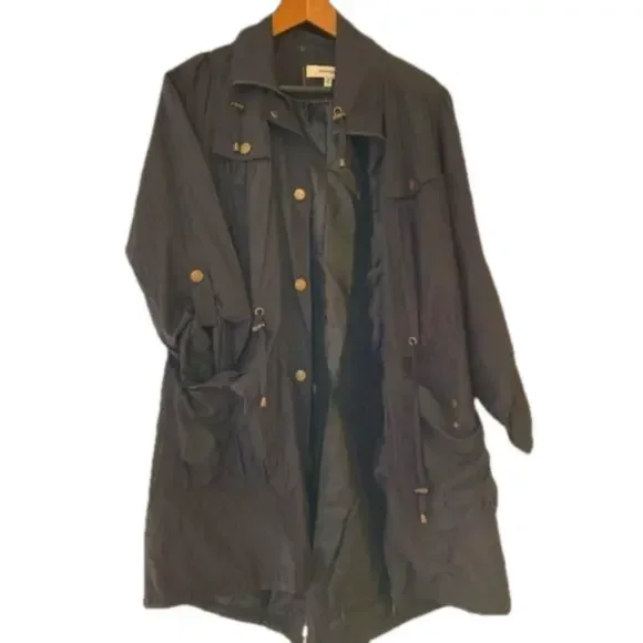 𝅺hawke & Co Solid Navy Blue Lightweight/Zip Front / Windbreaker Jacket . M