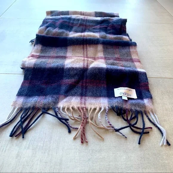 Edinburgh 100% Lambswool Plaid Scarf